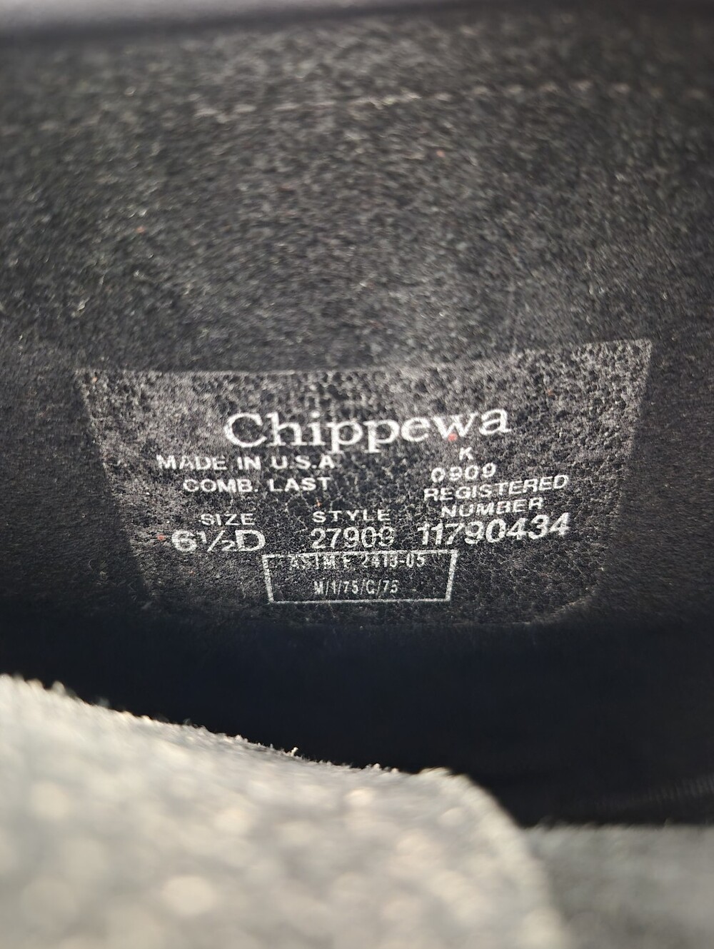 NWOT Vintage Chippewa Tall Black Leather Steel Toe Engineer Biker Boots sz 6.5D - Picture 2 of 13